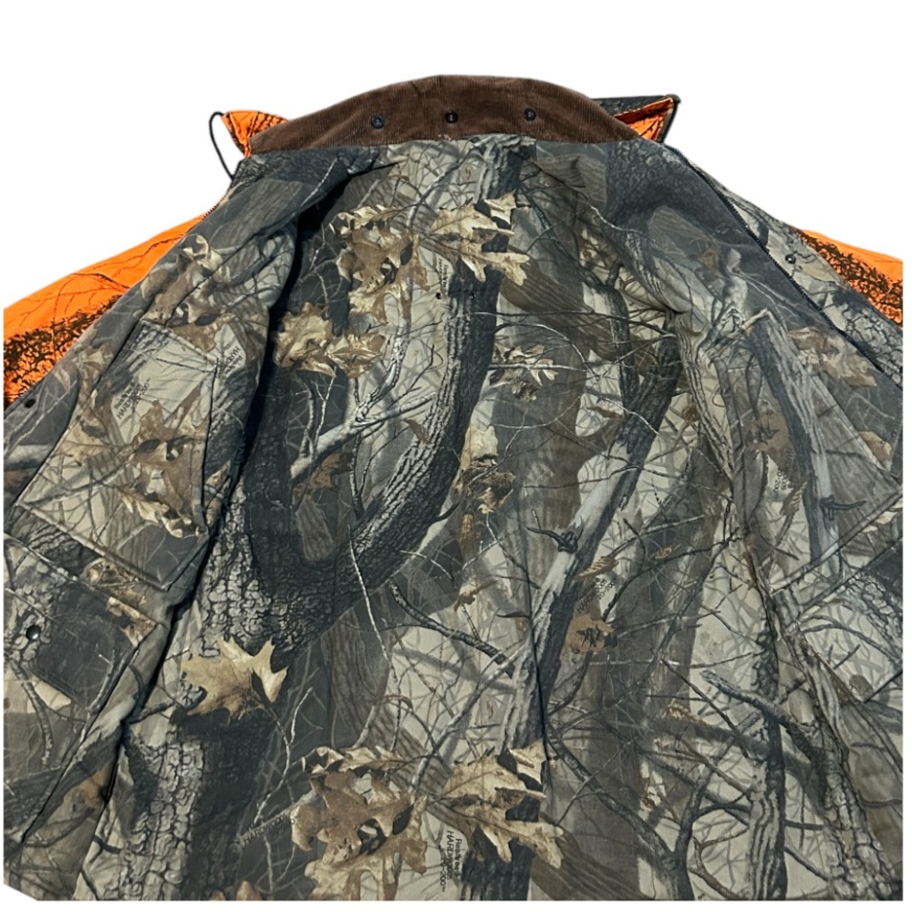 Vintage Realtree Hunting Camo Jacket Mens LT Reversible Orange